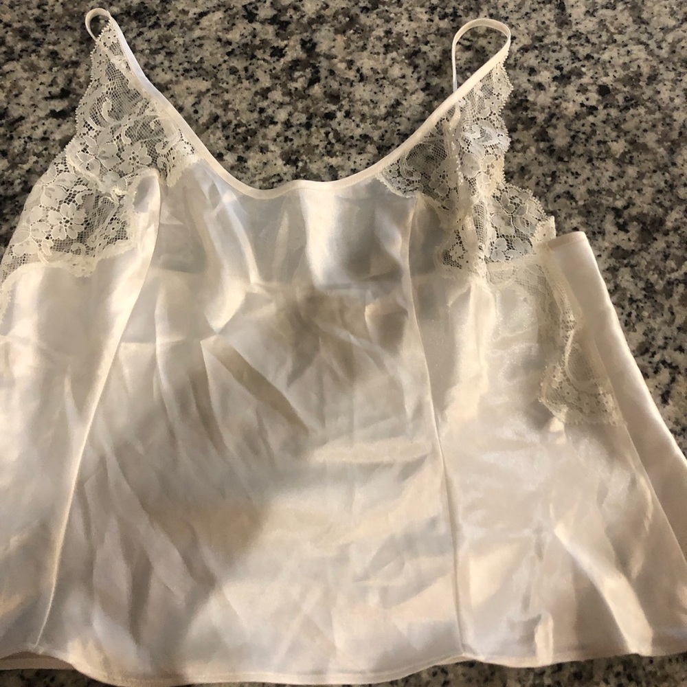 Vintage Victoria's Secret Cream Satin Camisole size M